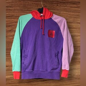 Teddy Fresh Hoodie Jacket Mens Multicolor Color Block Bear Pullover Hood